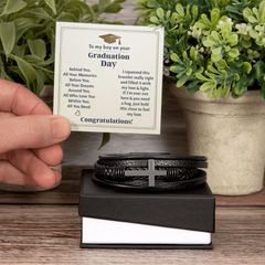 To My Boy Graduation Memories (Love You Forever) – Cross Bracelet